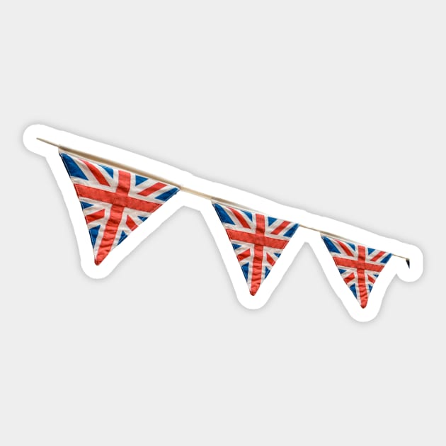 British Flag Bunting Sticker by mrdoomits